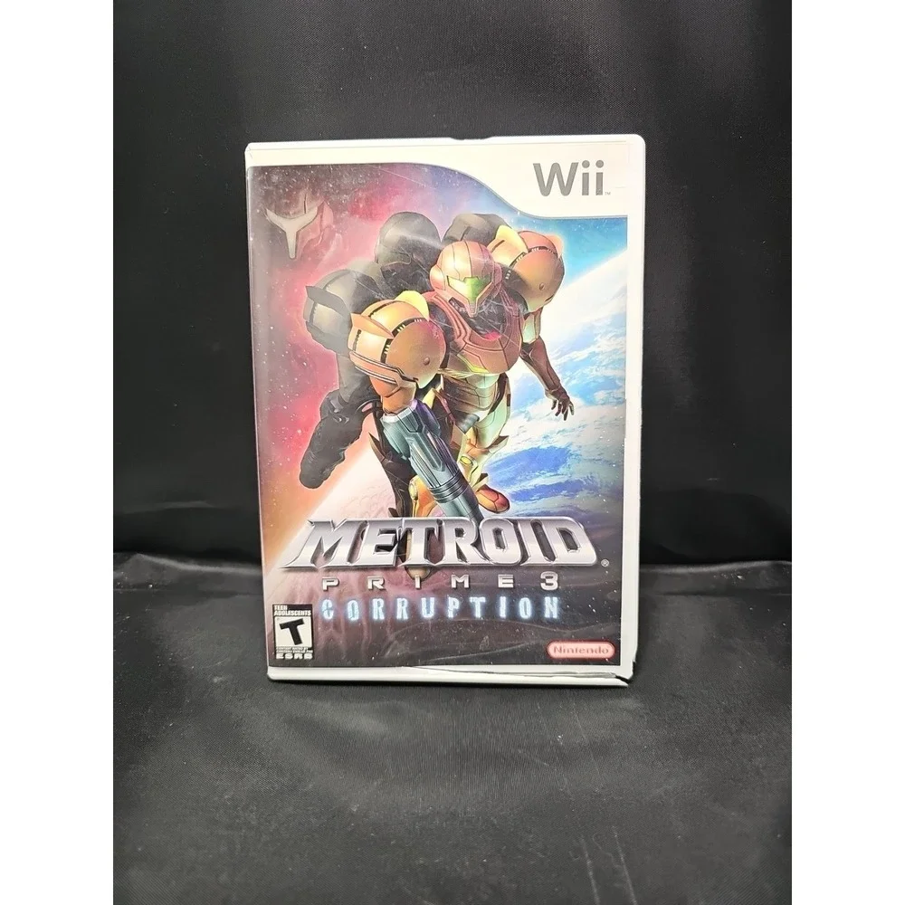Metroid Prime 3: Corruption (Nintendo Wii, 2007) With Manual